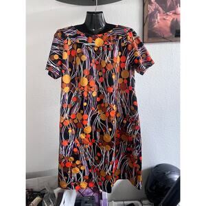 Vintage 1970s polyester DOPAMINE dress